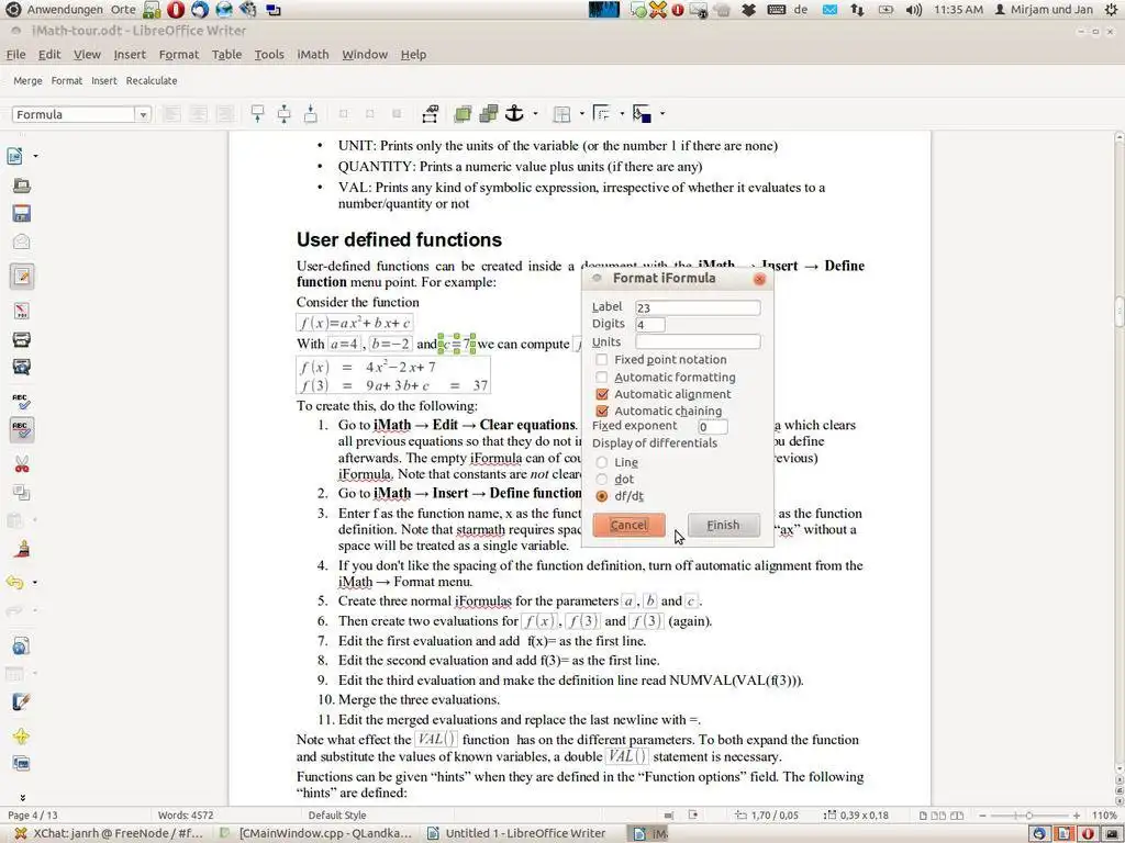 Download web tool or web app iMath to run in Windows online over Linux online