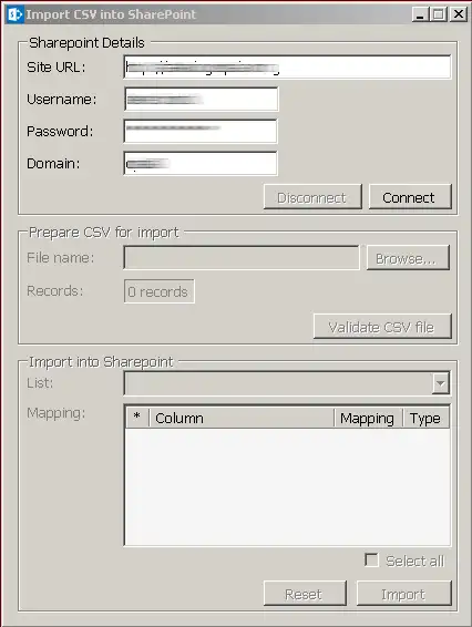 Muat turun alat web atau apl web Import CSV ke dalam SharePoint