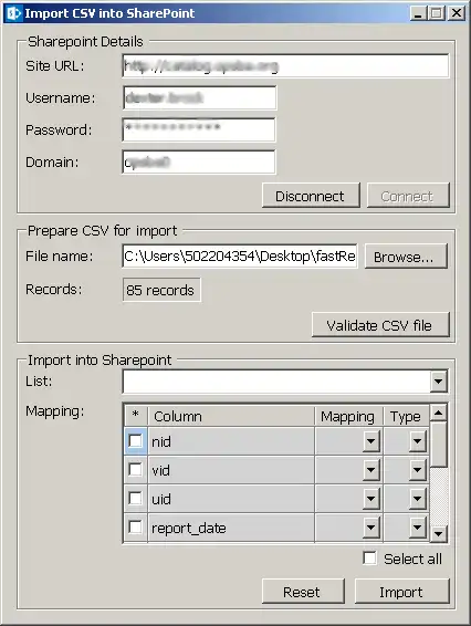 Download webtool of webapp Importeer CSV in SharePoint