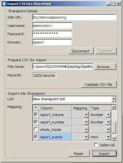 Muat turun alat web atau apl web Import CSV ke dalam SharePoint