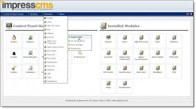 Download webtool of webapp ImpressCMS