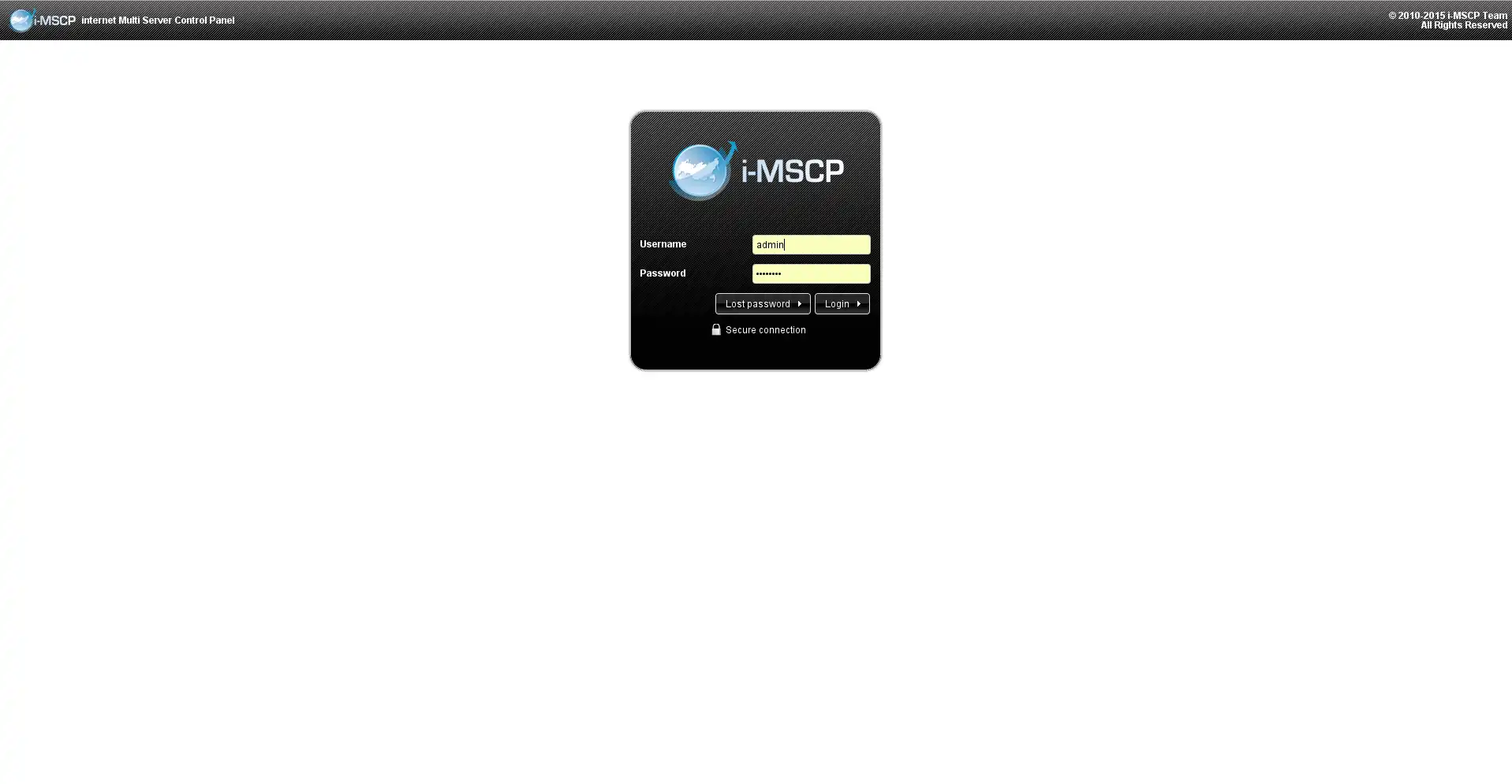Download web tool or web app iMSCP -  Multi-Server Control Panel