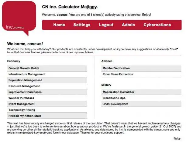 下载网络工具或网络应用程序 Inc. Cyber​​nations Calculator 以在 Linux 中在线运行