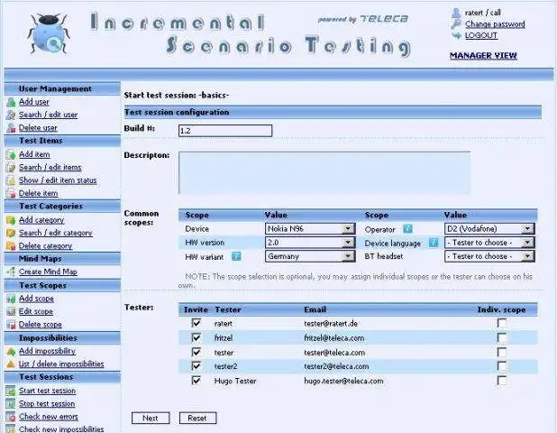 Download web tool or web app Incremental Scenario Testing Tool to run in Linux online