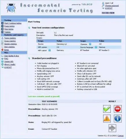 Download web tool or web app Incremental Scenario Testing Tool to run in Linux online