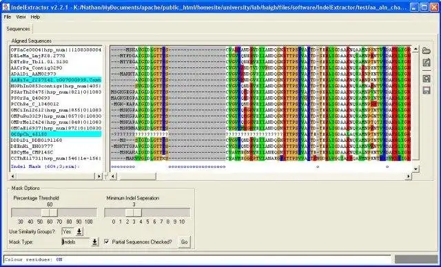 Download webtool of webapp IndelExtractor