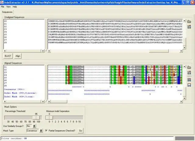 Download web tool or web app IndelExtractor to run in Linux online