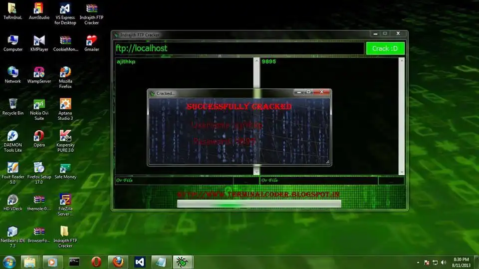 Unduh alat web atau aplikasi web Indrajith FTP Cracker