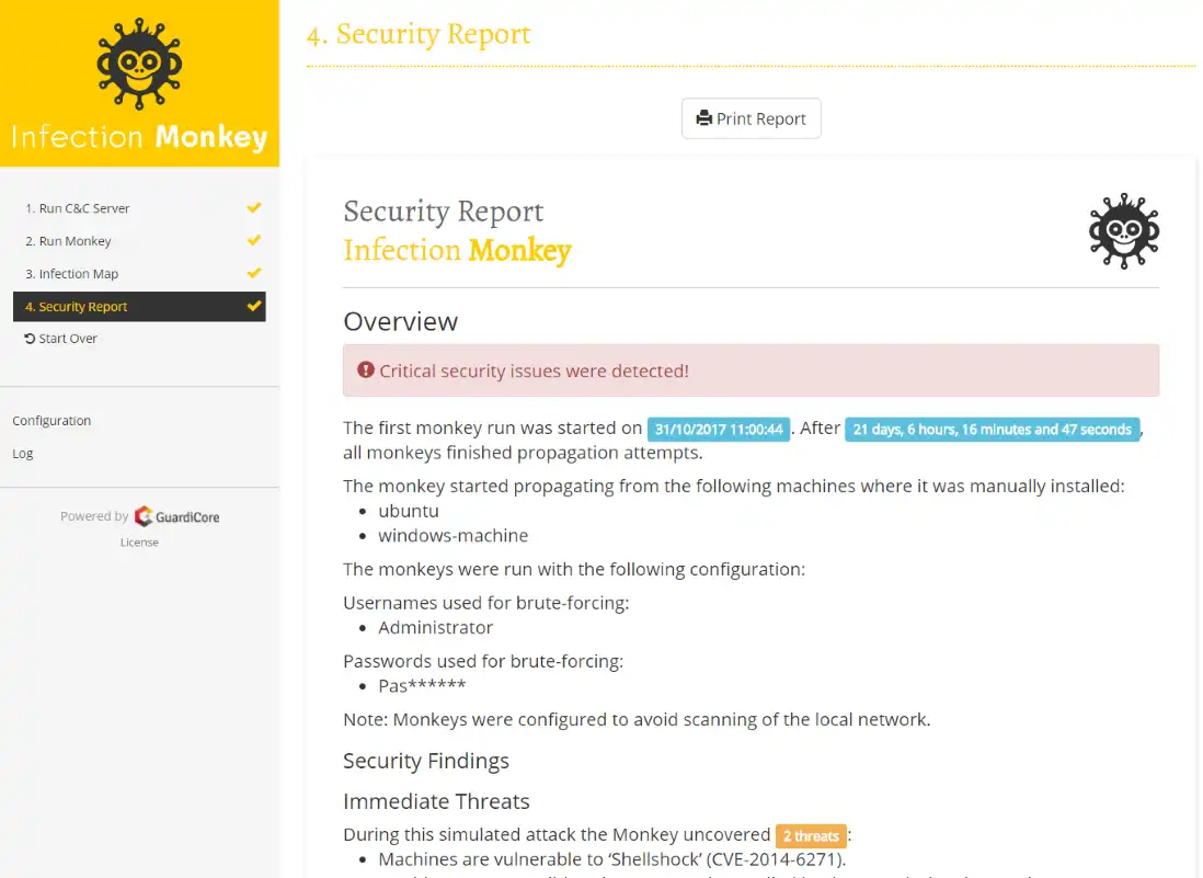 Télécharger l'outil Web ou l'application Web Infection Monkey