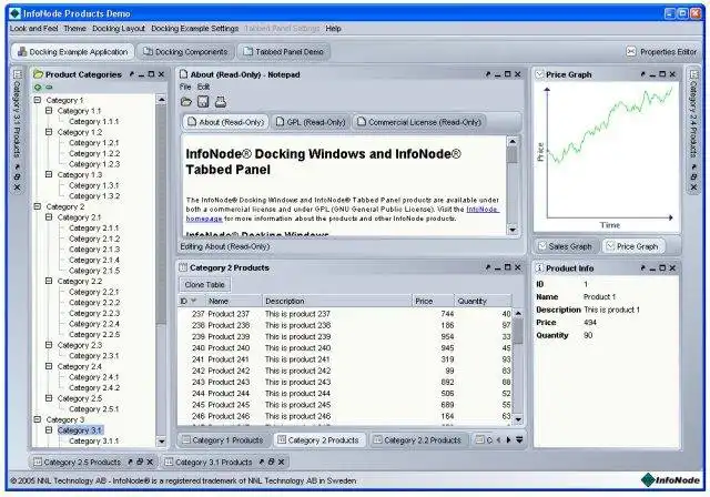 Descargue la herramienta web o la aplicación web InfoNode Docking Windows