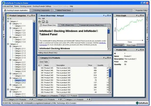 Download web tool or web app InfoNode Docking Windows