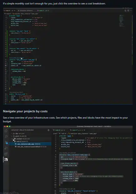 Download web tool or web app Infracost VSCode Extension