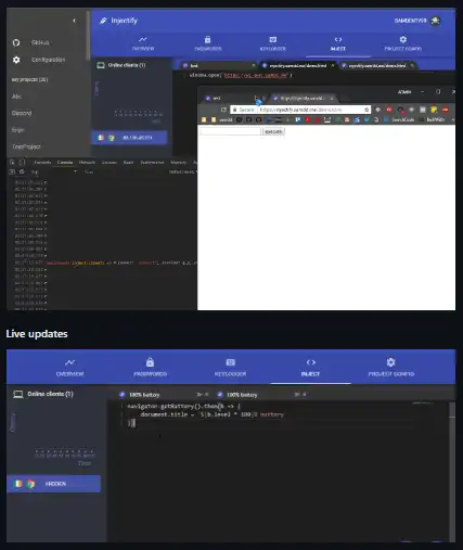 Download web tool or web app Injectify