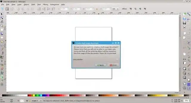 Завантажте веб-інструмент або веб-програму Inkscape підтримує кілька сторінок
