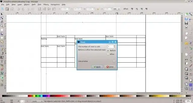 Download web tool or web app Inkscape Table Support