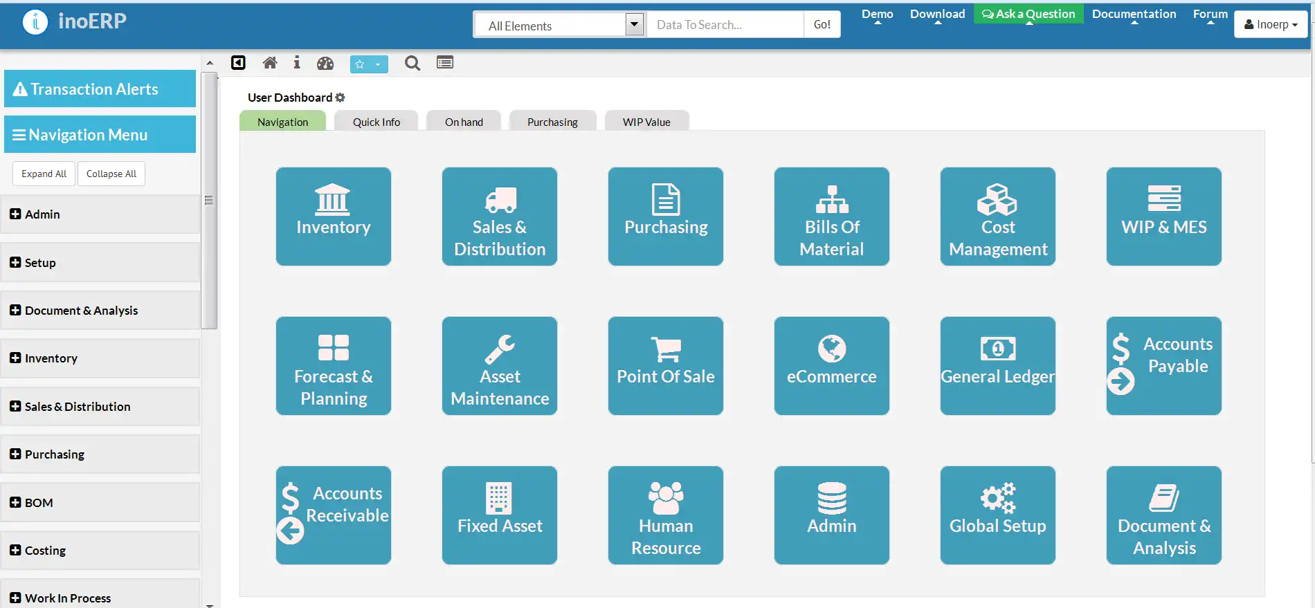 Download web tool or web app inoERP