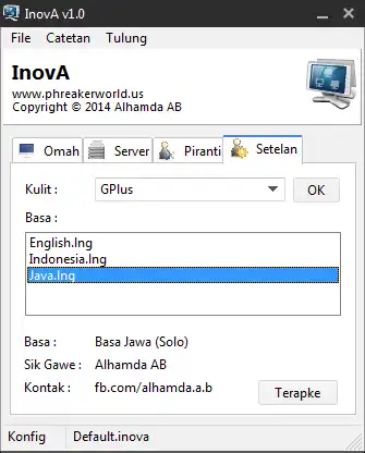 Download web tool or web app InovA