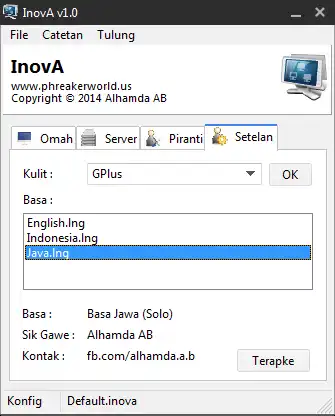 Unduh alat web atau aplikasi web Inova