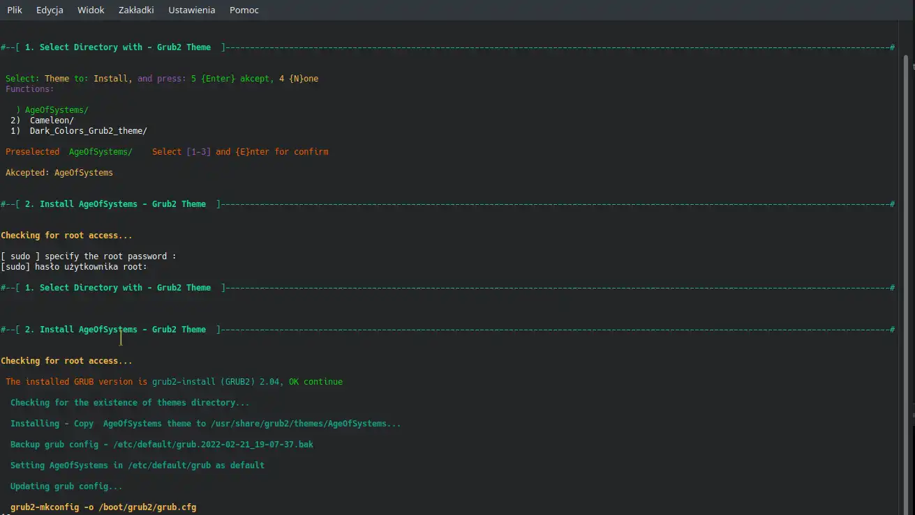 Pobierz narzędzie internetowe lub aplikację internetową Zainstaluj motywy katalogu Grub 2