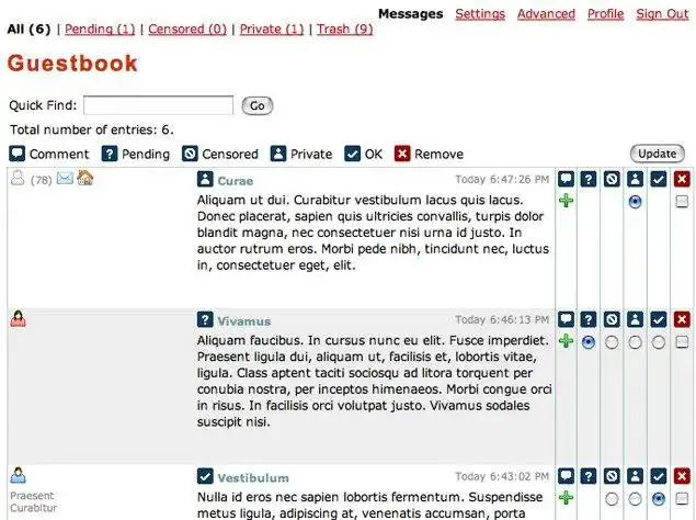 Download web tool or web app Instant PHP/MySQL Guestbook