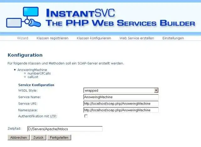 Download web tool or web app InstantSVC