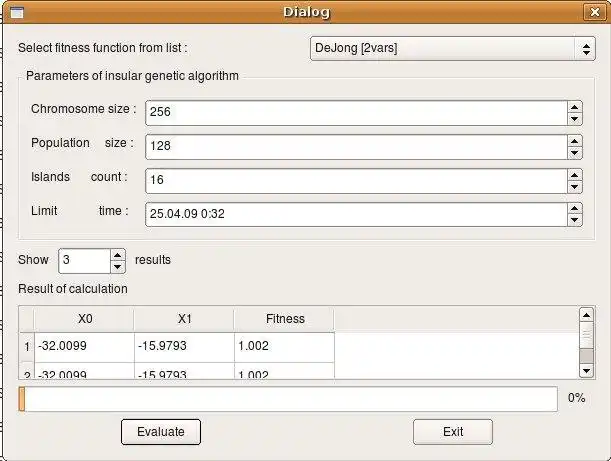 Download web tool or web app Insular Genetic Algorithm
