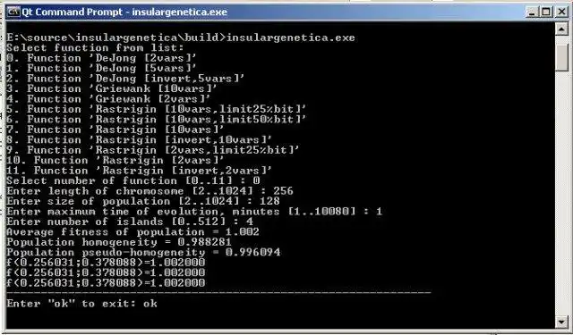 Download web tool or web app Insular Genetic Algorithm to run in Linux online