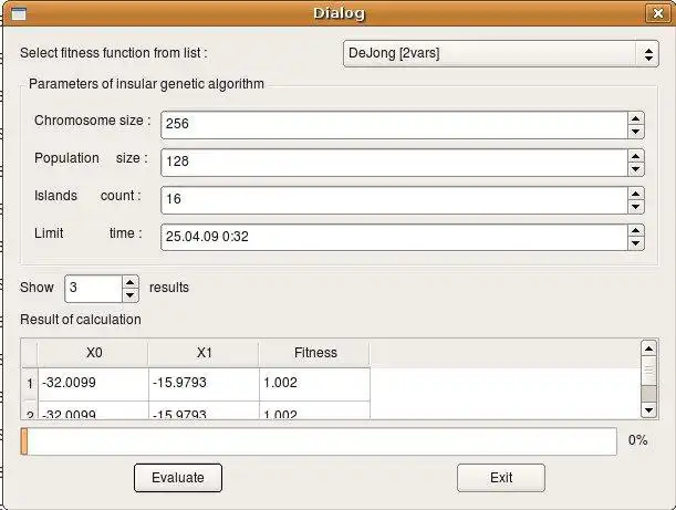 ابزار وب یا برنامه وب Insular Genetic Algorithm را برای اجرا در لینوکس به صورت آنلاین دانلود کنید
