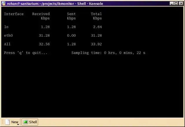 Download web tool or web app Interactive bandwidth monitor