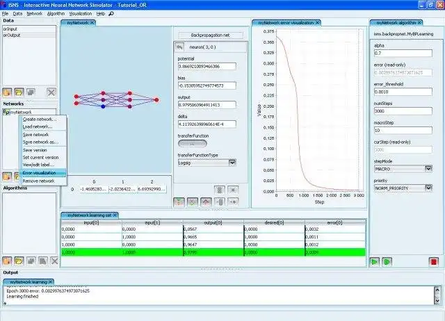 Download web tool or web app Interactive Neural Network Simulator