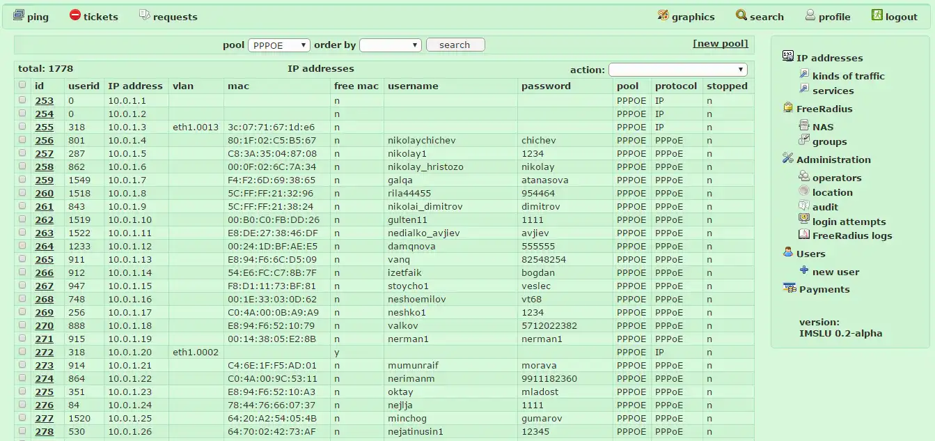 Download web tool or web app Internet Management System for LAN Users