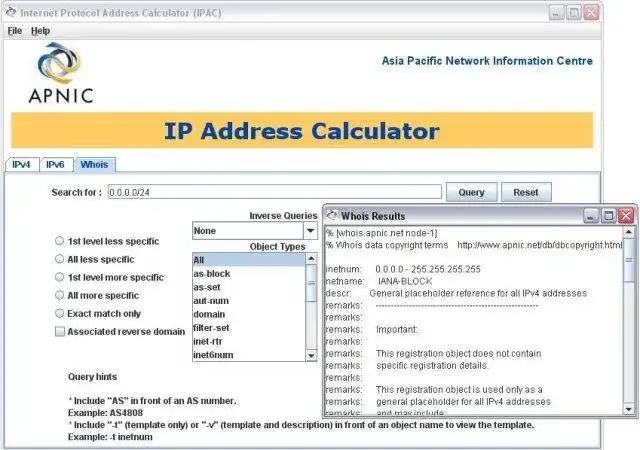 Baixe a ferramenta da web ou o aplicativo da web Calculadora de endereços de protocolo da Internet