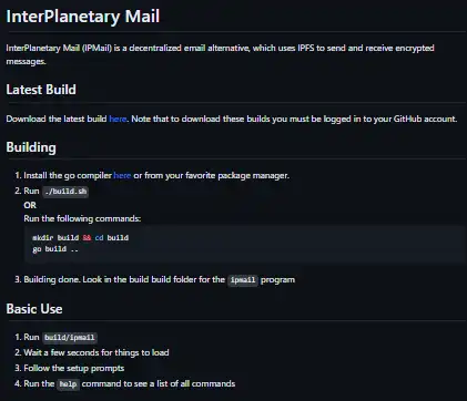 Download web tool or web app InterPlanetary Mail