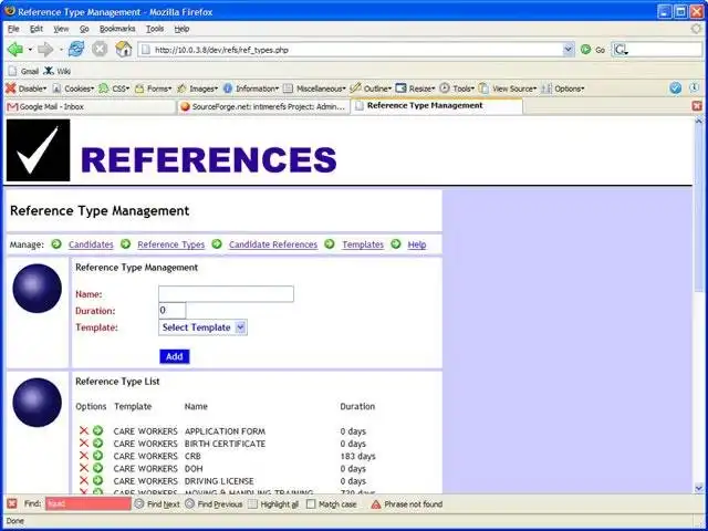 Download web tool or web app InTIME References