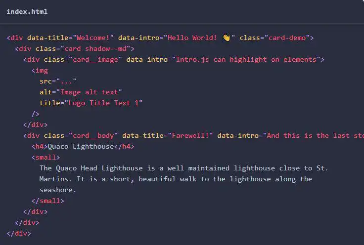 Web aracını veya web uygulamasını indirin Intro.js