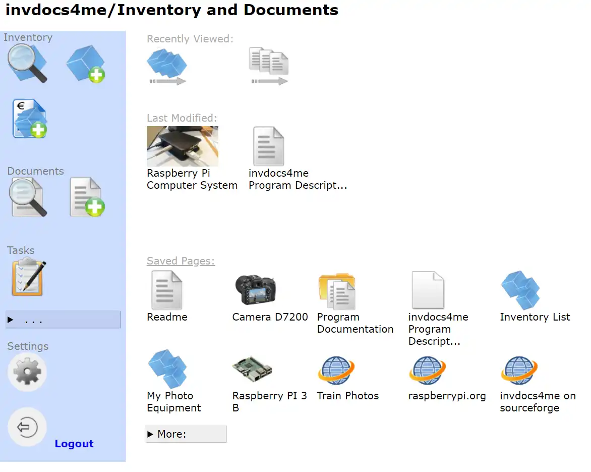 Scarica lo strumento web o l'app web invdocs4me Inventory and Documents