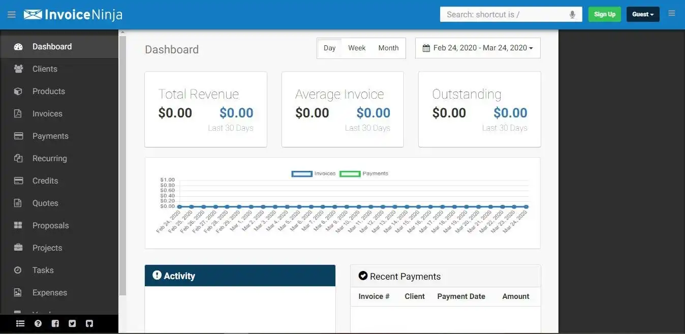 ดาวน์โหลดเครื่องมือเว็บหรือเว็บแอพ Invoice Ninja