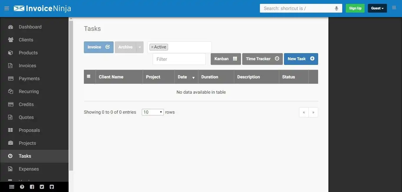 Download webtool of webapp Invoice Ninja