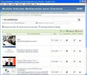 Web-Tool oder Web-App herunterladen Inwicast Mediacenter