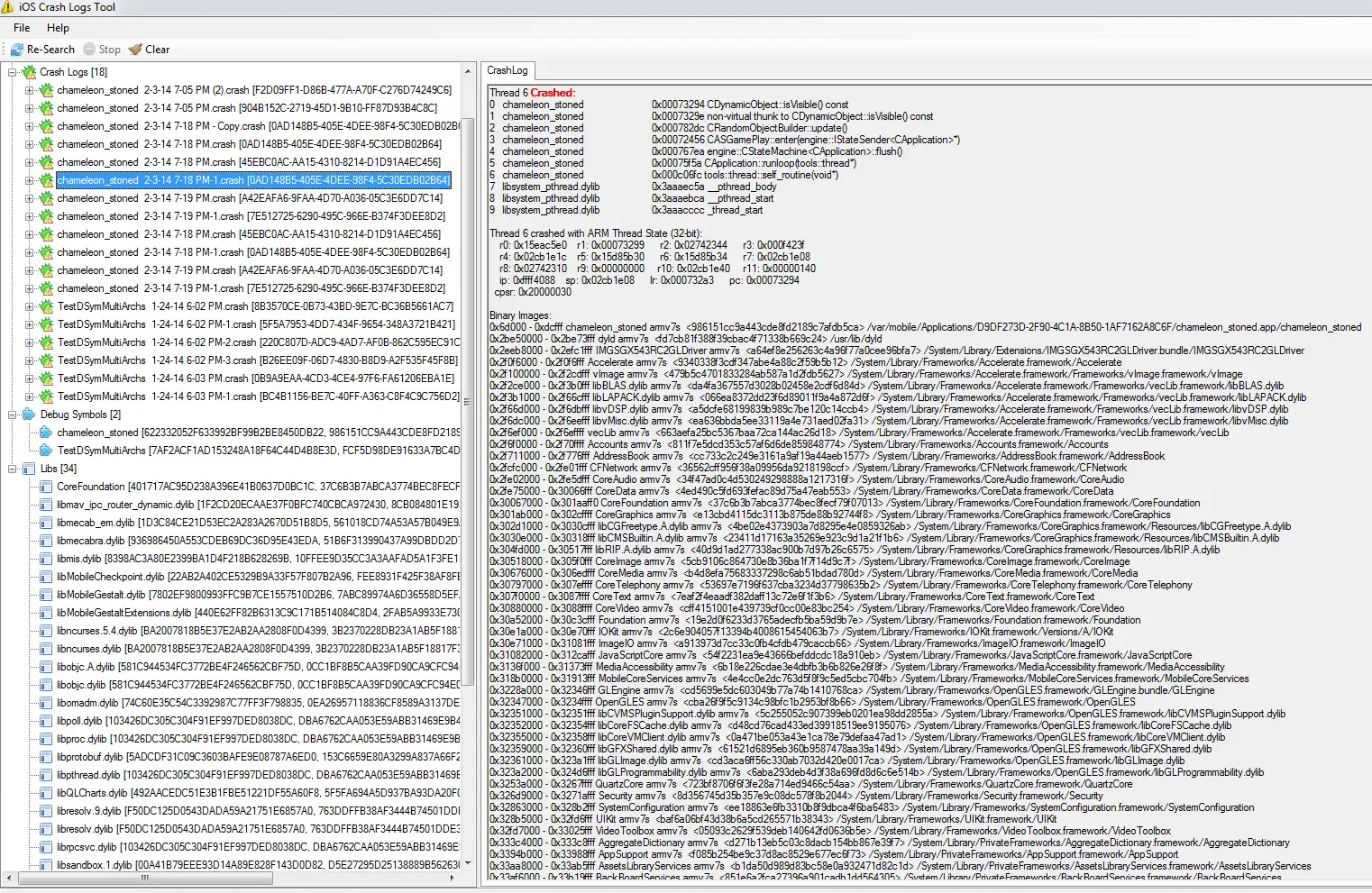 Descargue la herramienta web o la aplicación web iOS Crash Logs Tool