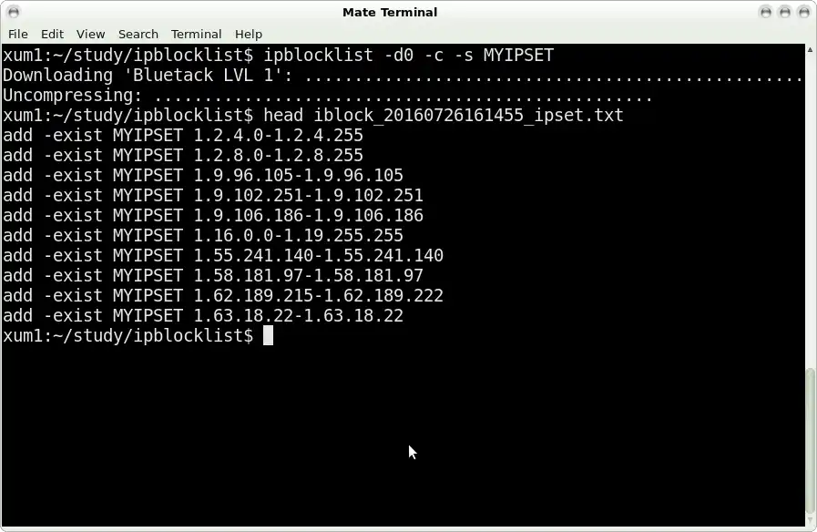 웹 도구 또는 웹 앱 ipblocklist 다운로드