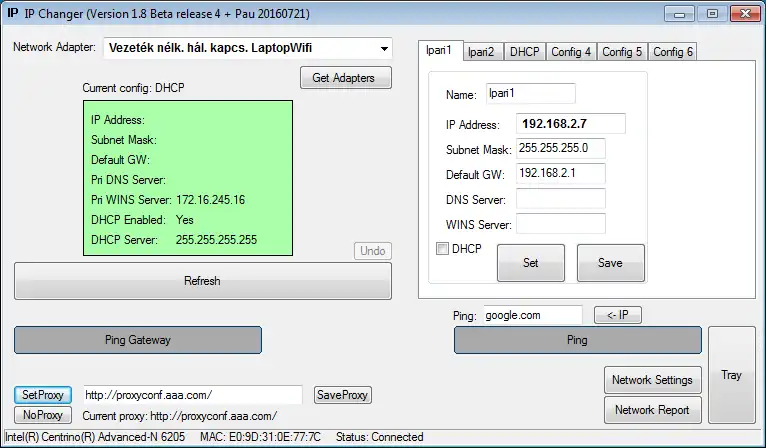 Download web tool or web app IP Changer