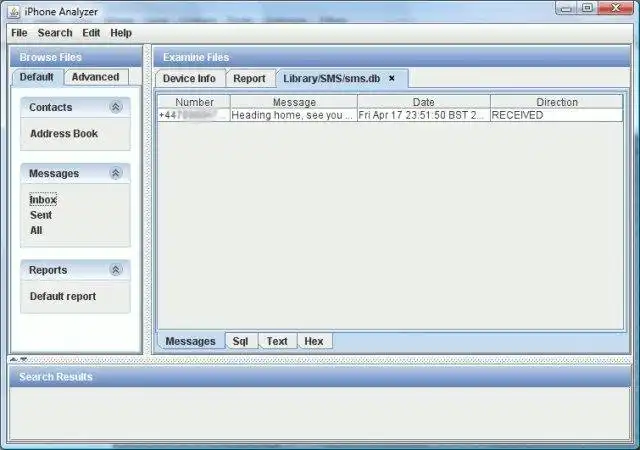 Download web tool or web app IPhone Analyzer