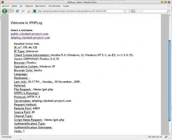 Download webtool of webapp IPHPLog