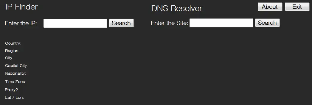 Загрузите веб-инструмент или веб-приложение IP Locator и DNS Resolver