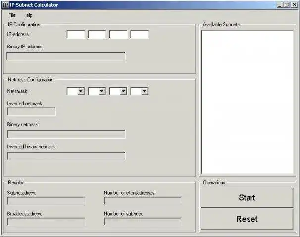 Descargue la herramienta web o la aplicación web IP Subnet Calculator