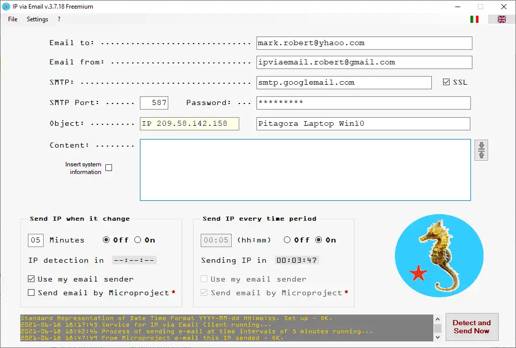 Download web tool or web app IP via Email