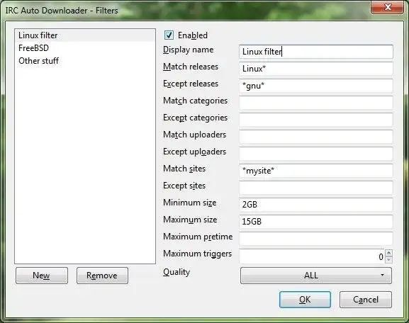 ดาวน์โหลดเครื่องมือเว็บหรือเว็บแอป IRC Torrent Auto Downloader