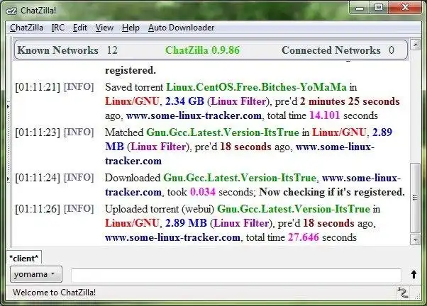 ดาวน์โหลดเครื่องมือเว็บหรือเว็บแอป IRC Torrent Auto Downloader