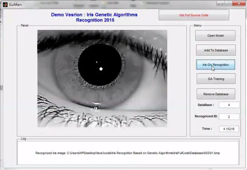 Descargue la herramienta web o la aplicación web Algoritmos genéticos de reconocimiento de iris